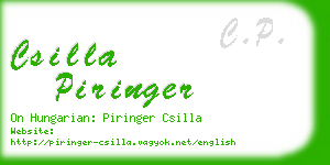 csilla piringer business card